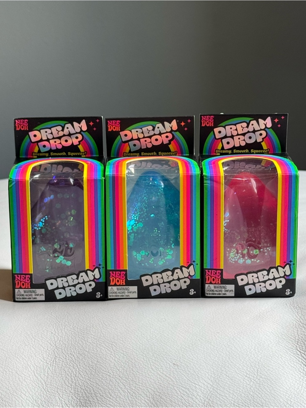 NeeDoh Dream Drop Blue Pink Purple Set Lot Squishy TikTok Toy SHIPS TODAY!